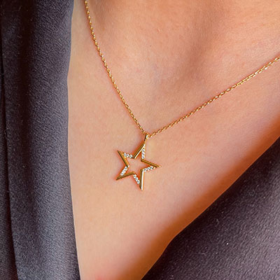 گردنبند ستاره نگیندار ژوپینگ