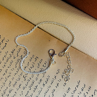 دستبند خاویاری آبکاری نقره