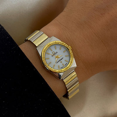 ساعت امگا بند دورنگ