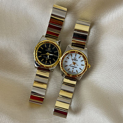 ساعت امگا بند دورنگ