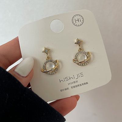 گوشواره زحل میخ نقره