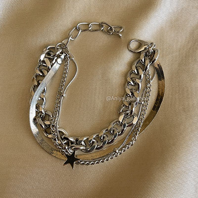 دستبند 4 رج آویز ستاره