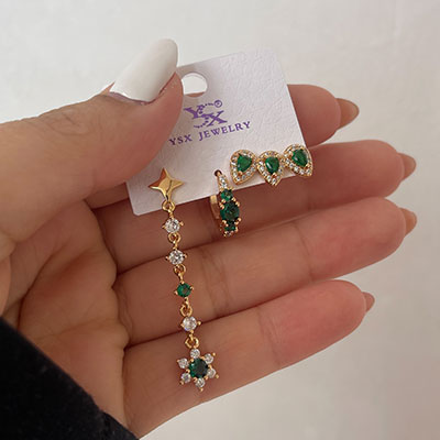 پک گوشواره سبز