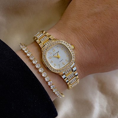 ساعت ژیانگ رنگ طلایی