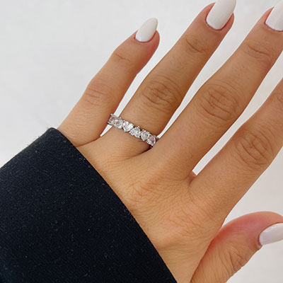 انگشتر جواهری قلبی