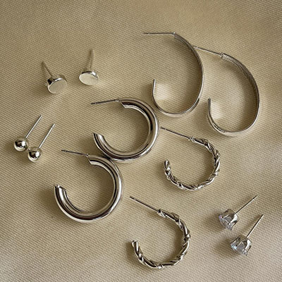 پک گوشواره نقره ای