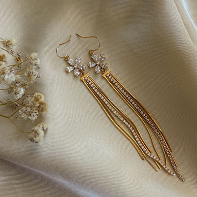 گوشواره آویز گل ژوپینگ