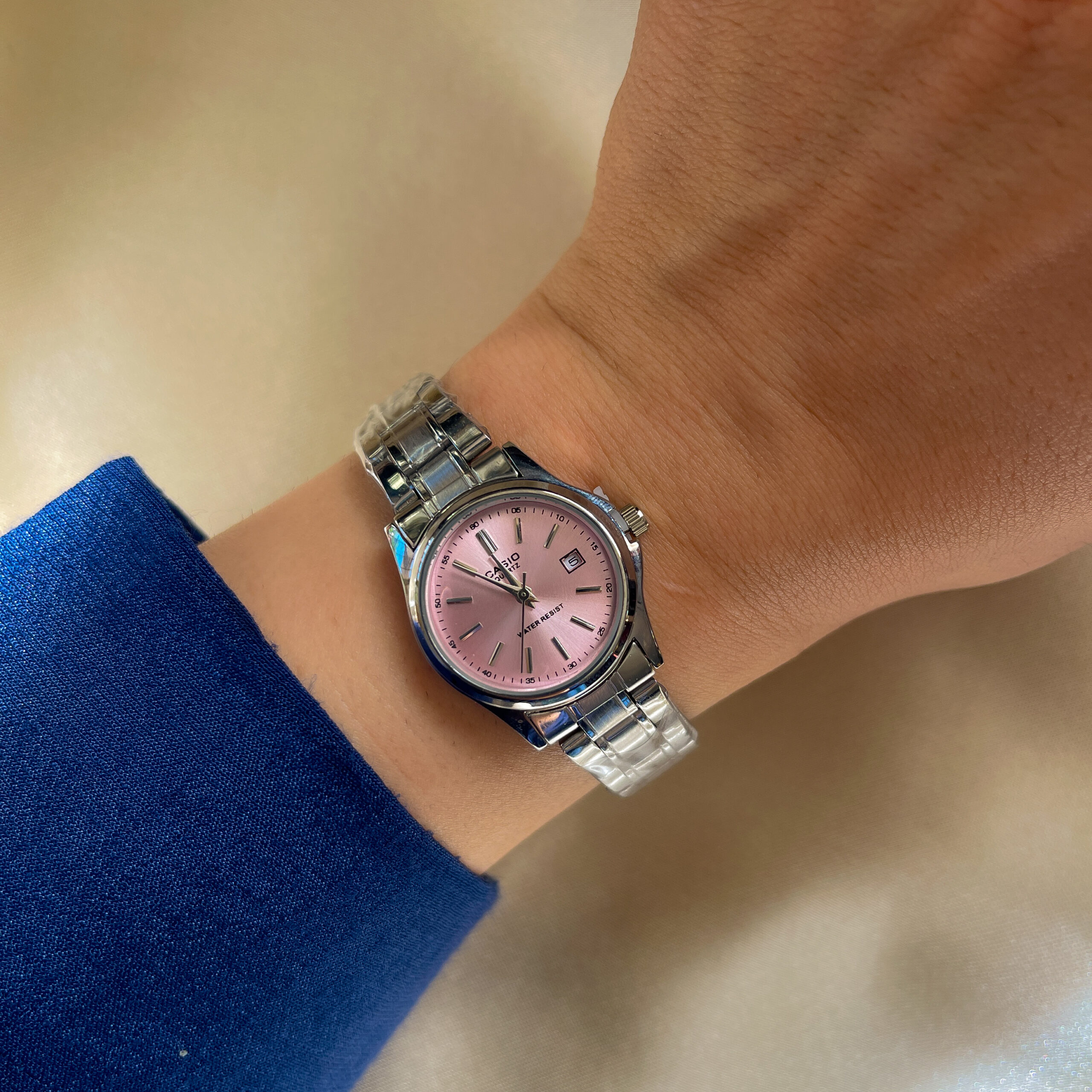 کاسیو عقربه ای صفحه صورتی