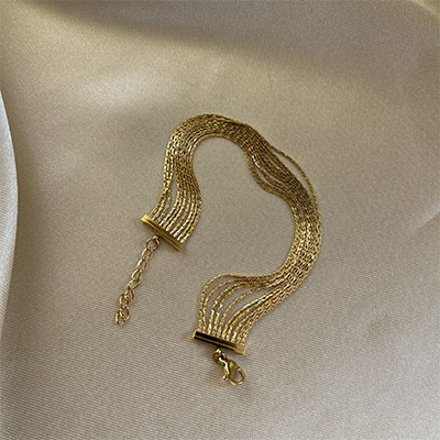 دستبند ده رج استیل